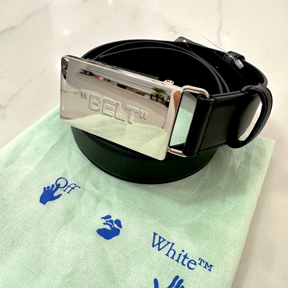 Off-White Quote Plate Belt